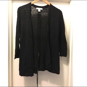 Womens Black August Silk Cardigan
